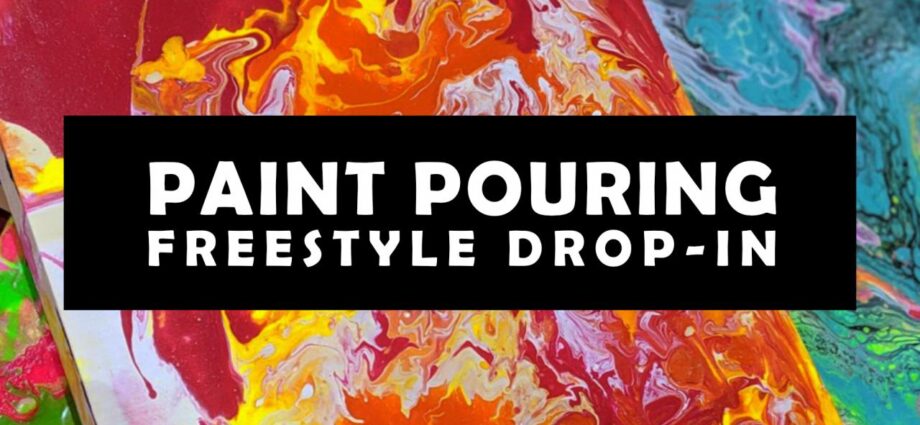 Abstract Paint Pouring Drop in
