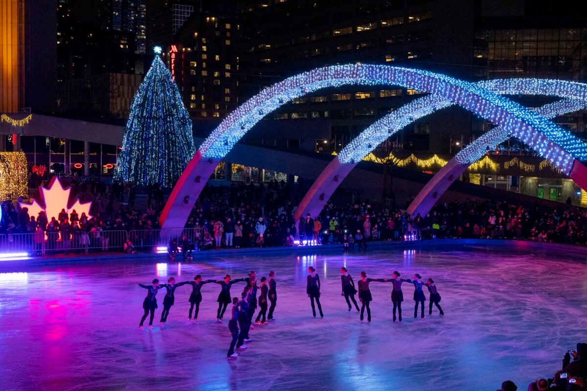 Toronto's official Christmas tree lights up at Nathan