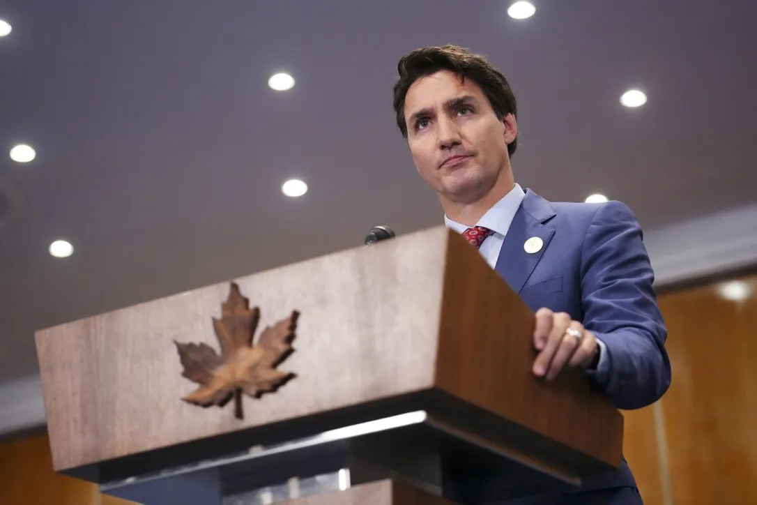 Prime Minister Justin Trudeau holds a press conference following his participation in the Francophonie Summit in Djerba, Tunisia on Nov. 20, 2022.