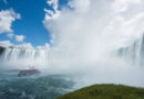 Niagara Falls with maid of the mist in harbour