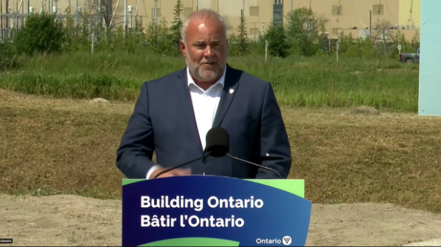 Minister of Energy Todd Smith speaks at Bruce Power on July 5, 2023. (CTV News file image)