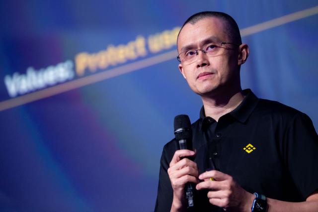 Zhao Changpeng, founder and chief executive officer of Binance, speaks at the Blockchain Week Summit in Paris, France, on Wednesday, April 13, 2022. The three-day conference brings together the brightest minds, business professionals and leading investors to help you navigate the blockchain industry, according to the event's organizers. Photographer: Benjamin Girette/Bloomberg via Getty Images