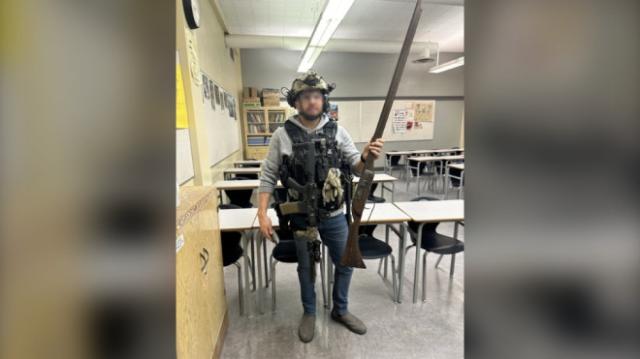 The Vancouver Police Department provided this photo of a "vintage rifle" that prompted a lockdown at a local high school on Thursday, Dec. 21, 2023.