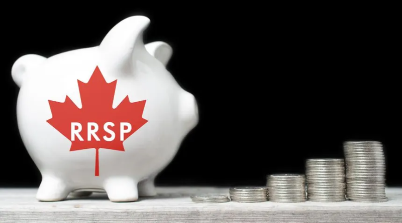 A piggy bank with a red maple leaf on it Description automatically generated