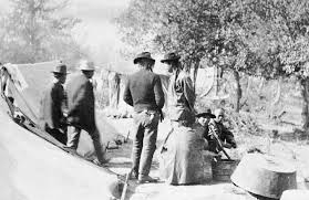 Chinese at work on the C.P.R. in mountains