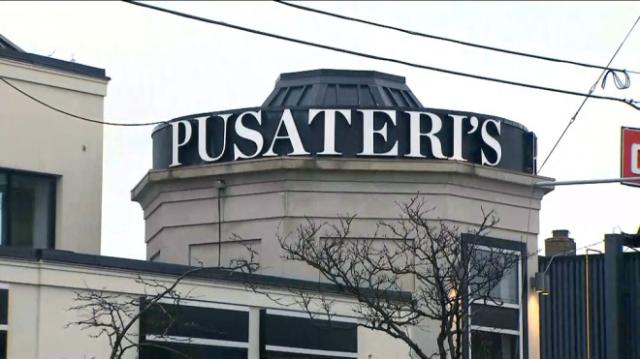 The exterior of a Pusateri's location in Toronto is seen.