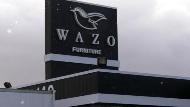 A Wazo Furniture store sign seen in Toronto. The popular furniture store which also has locations in Montreal appears to have gone out of business. (CTV News)