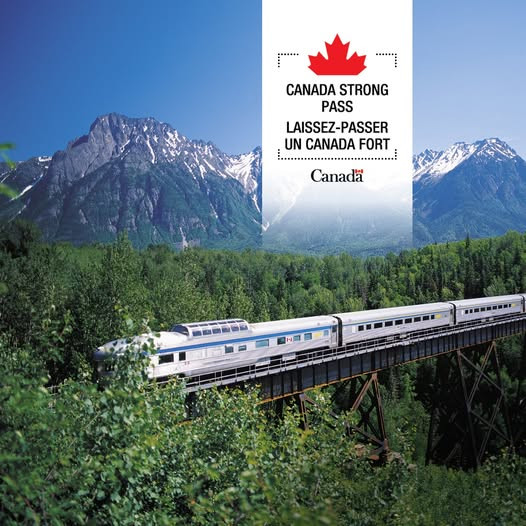 May be an image of train, railroad and text